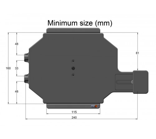 Brodit houd.Uni.Tablet 160-185/ 240-270mm met veerweerstand