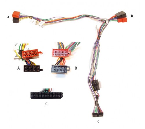 Kram Audio2Car ISO met voeding in de stekker