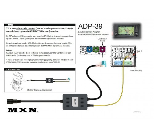 MXN ADP-39 adapter 1 MXN CAM -> MAN MMT2 advanced monitor