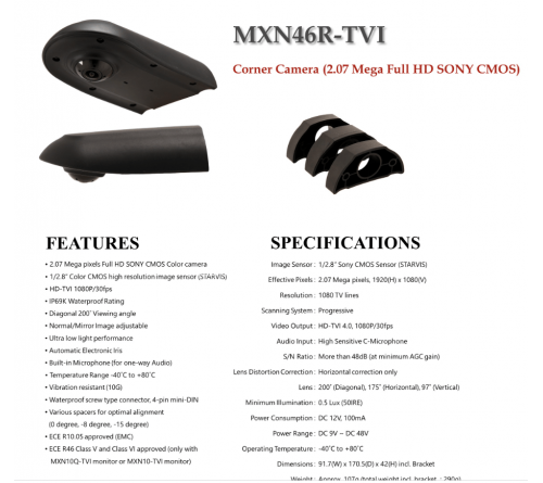 MXN10Q46R-TVI set (monitor 4ch/dodehoek cam/5m)