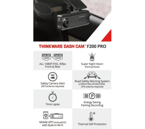 Thinkware F200Pro 16GB +rearcam