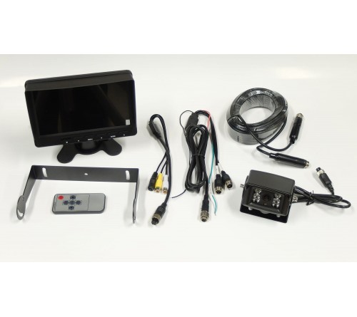 m-use SET opbouwcamera 1/3 + 7"scherm + 10 m kabel 4pin