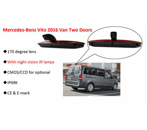 m-use remlicht-camera Mercedes Vito 2016- met dubbele deuren