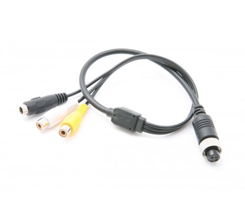 m-use adapterkabel 2x RCA (f) + 1 x Power (m) - 4-PIN (f)