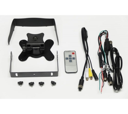 m-use opbouw monitor 5" wide screen 2x AV 12/24V 4-pin LCD