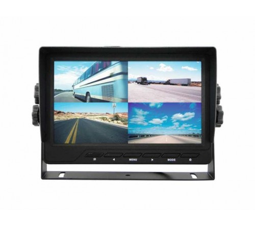 m-use opbouw monitor 7" split screen 4x AV 12/24v TFT-LCD