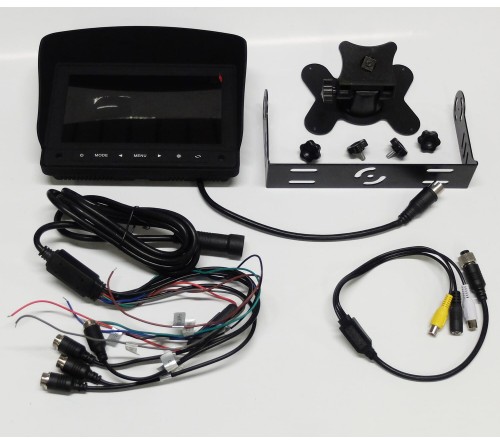 m-use opbouw monitor 7" split screen 4x AV 12/24v TFT-LCD