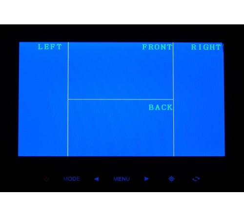 m-use opbouw monitor 7" split screen 4x AV 12/24v TFT-LCD