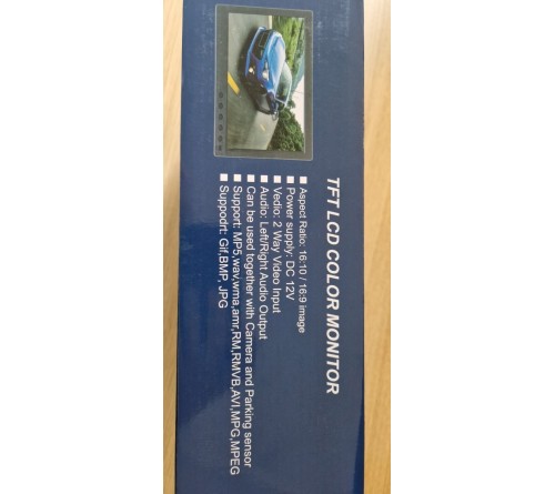 m-use opbouw monitor 9” 2x AV-in 9v/36V 4-pin