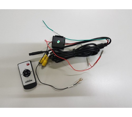 m-use spiegel 12/24V met 7" monitor  clips  2X RCA.