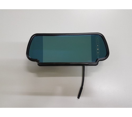 m-use spiegel 12/24V met 7" monitor  clips  2X RCA.