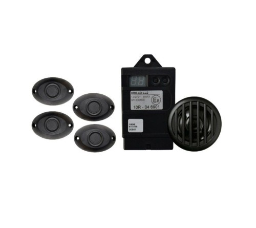Wired truck parking system 4 rear sensors incl. rubber brack