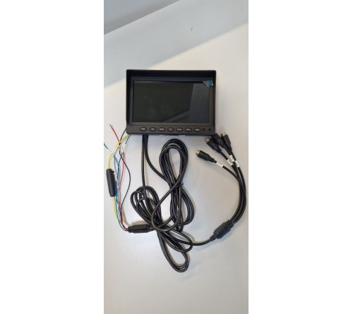 m-use opbouw monitor 7" AHD split screen 4x AV 12/24V 4-pin