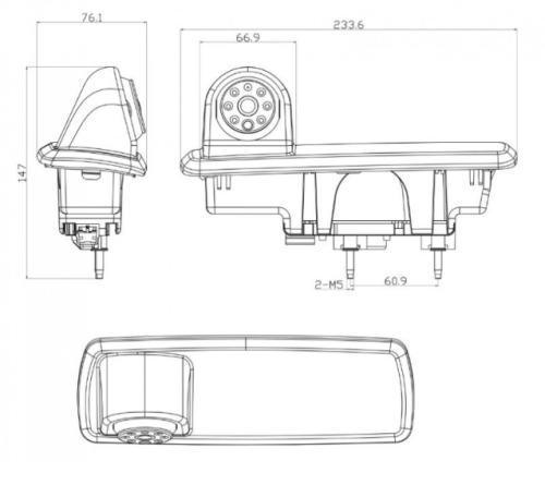 FHD/CVBS Brake light cameraTrafic/Vivaro/Talento 2014 - NTSC