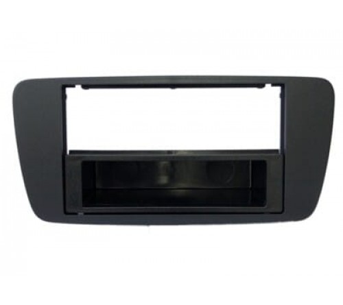 1-DIN frame Seat Ibiza 08-14 met bakje  metallic zwart