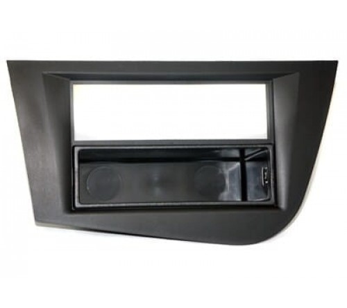 1-DIN frame Seat Leon 05-12 met bakje  zwart
