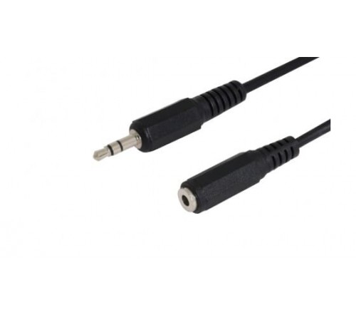 Audio kabel 3.5mm Jack F - 3.5mm Jack M stereo 2.5m