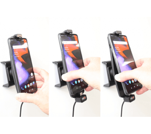 Brodit houder/lader OnePlus 6/ 6T/7 sig.plug (met Skins)