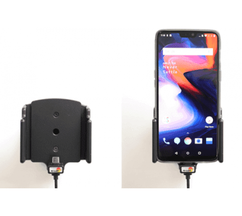 Brodit houder/lader OnePlus 6/ 6T/ 7 met skin fixed instal.