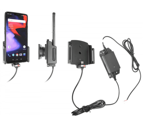 Brodit houder/lader OnePlus 6/ 6T/ 7 met skin fixed instal.
