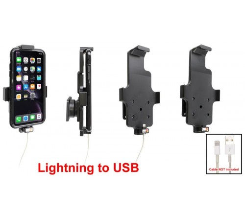 Brodit houder Apple iPhone XR/11 met skin (lightning->USB)