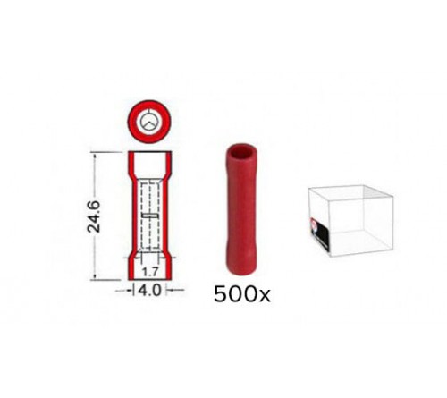 Kabeldoorverbinders rood 1 7-4 0 mm 500 stuks