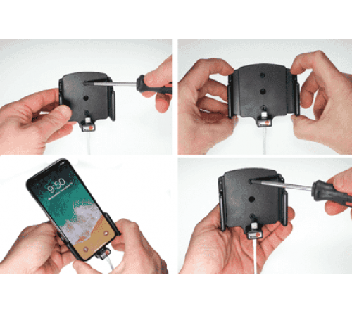 Brodit houder verstelbaar 70-83/2-10mm lightning->usb-C