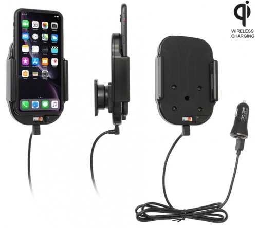 Brodit houder/lader Qi Apple iPhone XR/11 USB sig.plug