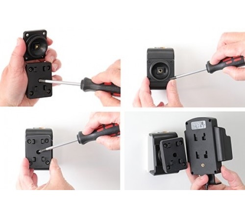 Brodit verstelbare Qi houder/lader 61-83/6-11mm USB sig.plug