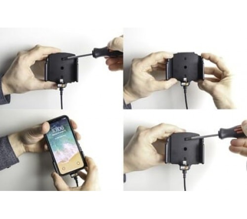 Brodit h/l lightning verstelb 70-83/2-10mm usb-A sig. iPh X