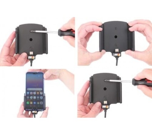 Brodit h/l usb-C verstelb 70-83/2-10mm usb-A sig.