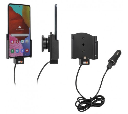 Brodit houder/lader Samsung Galaxy A51 USB sig.plug