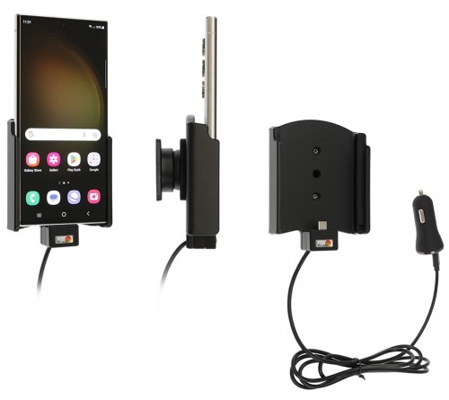 Brodit houder/lader Samsung Galaxy S23 Ultra USB sig.plug