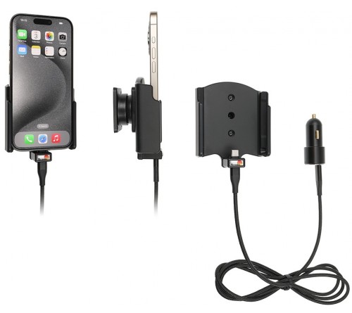 Brodit houder/lader Apple iPhone 15/15 Pro USB sig.plug