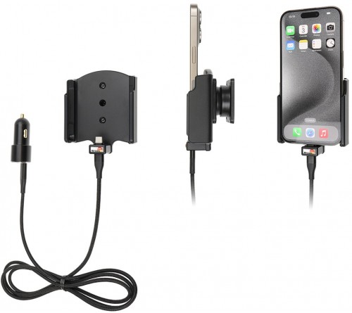 Brodit houder/lader Apple iPhone 15/15 Pro USB sig.plug