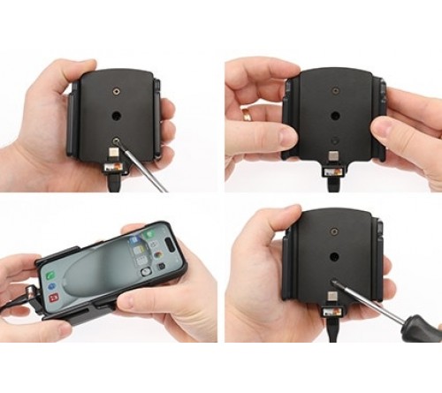 Brodit h/l usb-C verstelb 70-83/6-10mm usb-C sig. iPh 15-