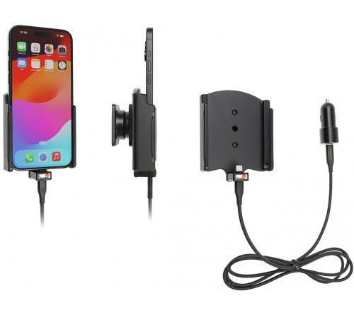 Brodit houder/lader Apple iPhone 15 Plus USB sig.plug