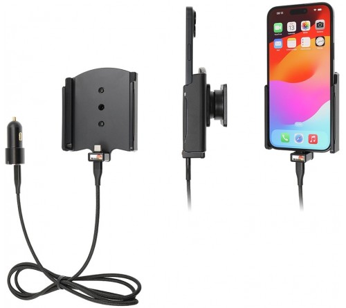 Brodit houder/lader Apple iPhone 15 Plus USB sig.plug