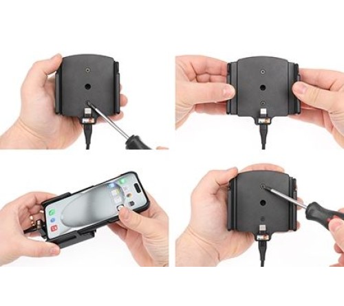 Brodit h/l usb-C verstelb 75-89/8-12mm usb-C sig. IPh 15-