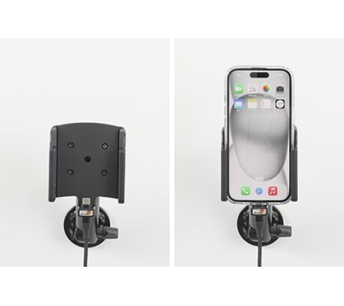 Brodit houder/lader Apple iPhone 15 USB sig.plug - with case