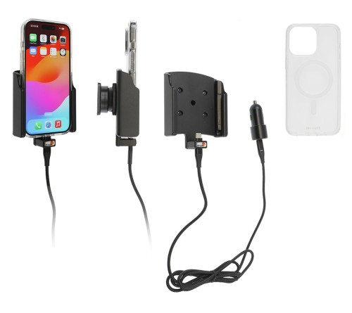 Brodit houder/lader Apple iPhone 15 Pro USB sig - with case