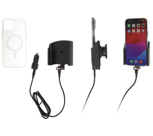 Brodit houder/lader Apple iPhone 15 Plus USB sig - with case