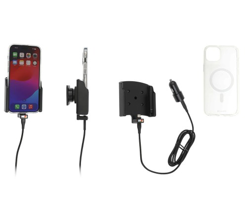 Brodit houder/lader Apple iPhone 15 Plus USB sig - with case