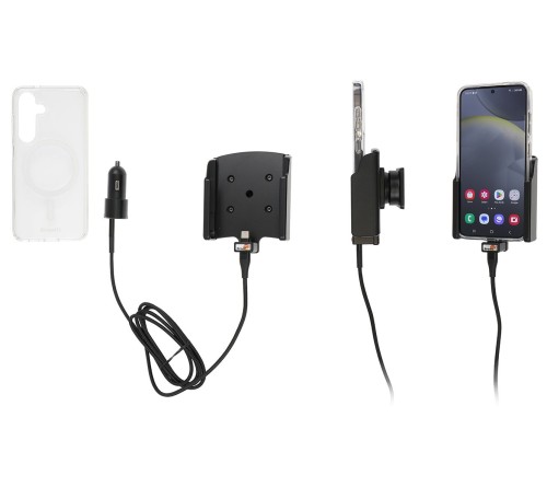 Brodit houder/lader Samsung S24 USB sig.plug - with case