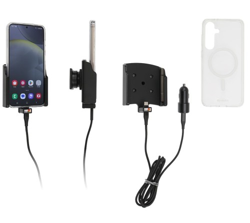 Brodit houder/lader Samsung S24 Plus USB sig.plug -with case