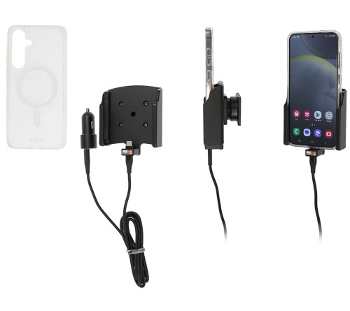 Brodit houder/lader Samsung S24 Plus USB sig.plug -with case