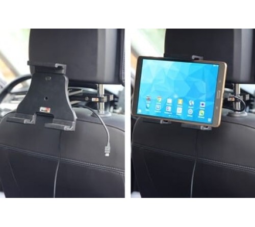 Brodit h/l Tablet verstelb.120-150mm USB-C fixed instal.