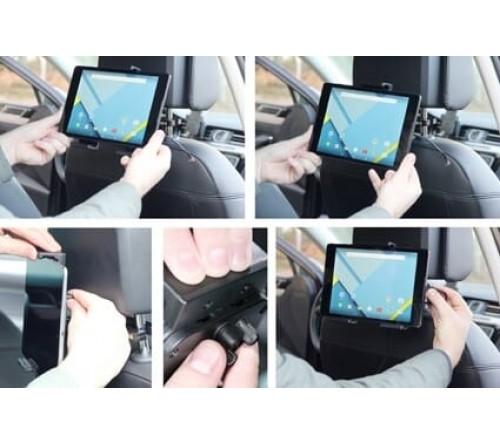 Brodit h/l Tablet verstelb 140-195mm usb-C-usb-A fixed