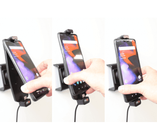 Brodit houder/lader OnePlus 6/ 7 (met skin) - fixed instal.