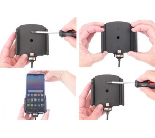 Brodit h/l usb-C verstelb 70-83/2-10mm usb-A fixed QC 3.0